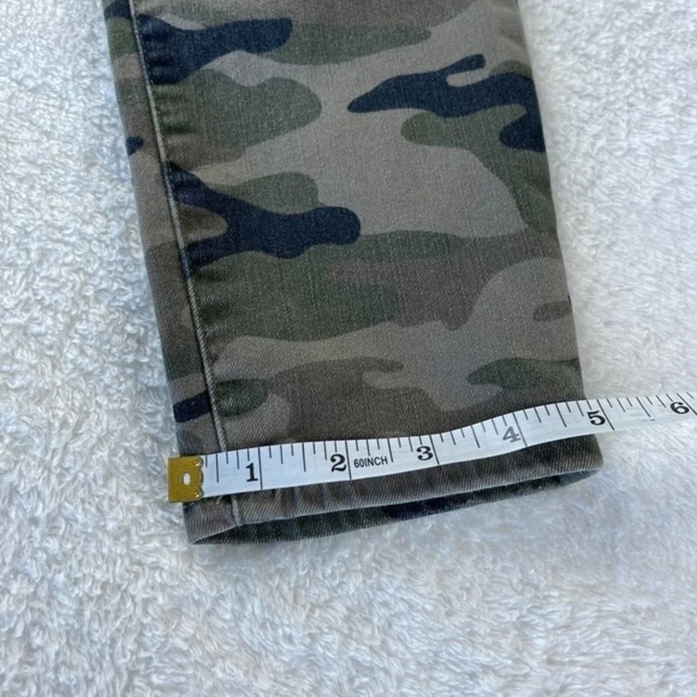 Gap Camo Jeggings Womens Size 29 Green Low Rise Stretch Skimmer Pocket Denim Y2K